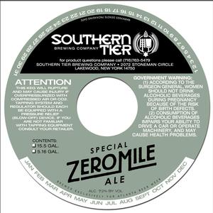 Southern Tier Brewing Company Zero Mile Special Ale July 2015