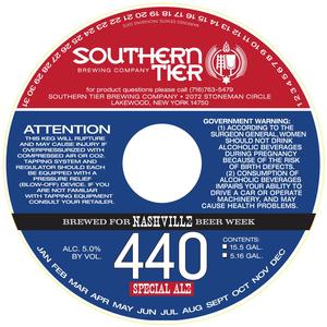 Southern Tier Brewing Company Nashville 440 July 2015