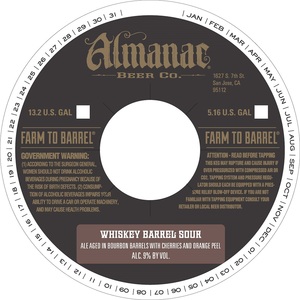 Almanac Beer Co. Whiskey Barrel Sour July 2015