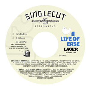 A Life Of Ease Lager July 2015