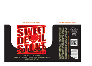 College Street Brewhouse & Pub Sweet Devil Stout July 2015