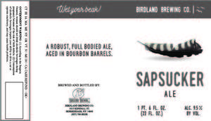 Birdland Brewing Company Sapsucker August 2015