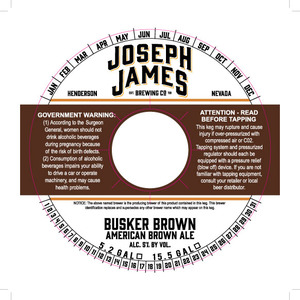 Joseph James Brewing Co., Inc. Busker Brown July 2015