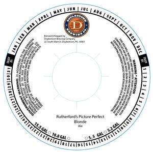 Doylestown Rutherford's Picture Perfect Blonde Ale July 2015