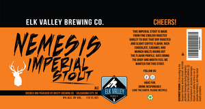 Elk Valley Brewing Co. Nemesis Imperial Stout Ale July 2015