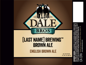 Last Name Brewing Brown Ale English Brown Ale July 2015