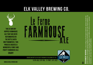 Elk Valley Brewing Co. Le Ferme Farmhouse Ale July 2015