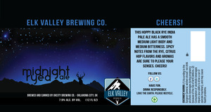 Elk Valley Brewing Co. Midnight Ryed Ale July 2015