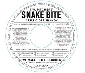 T.w. Pitchers' Snake Bite Apple Cider Shandy July 2015