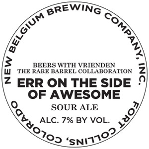 New Belgium Brewing Company, Inc. Err On The Side Of Awesome July 2015