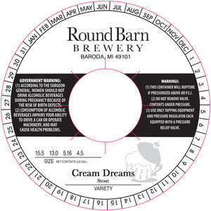 Round Barn Brewery Cream Dreams Stout August 2015