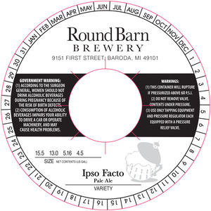 Round Barn Brewery Ipso Facto Pale Ale August 2015