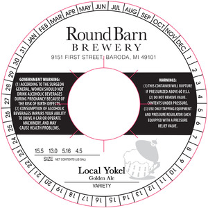 Round Barn Brewery Local Yokel Golden Ale August 2015
