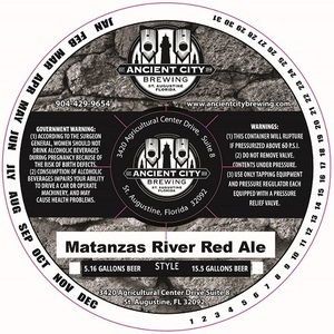 Ancient City Brewing Co. Matanzas River Red Ale July 2015