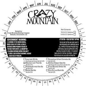 Crazy Mountain Brewing Company Mountain Livin' August 2015