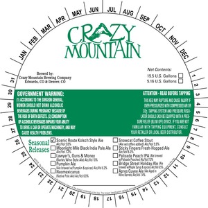 Crazy Mountain Brewing Company Scenic Route