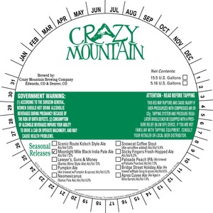 Crazy Mountain Brewing Company Moonlight Mile
