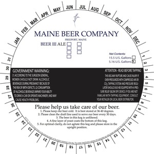 Maine Beer Company Beer Iii August 2015