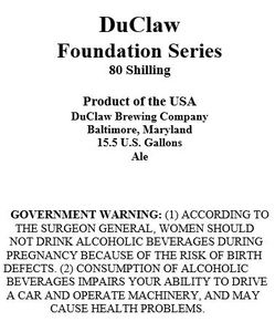 Duclaw Brewing Foundation Series 80 Shilling