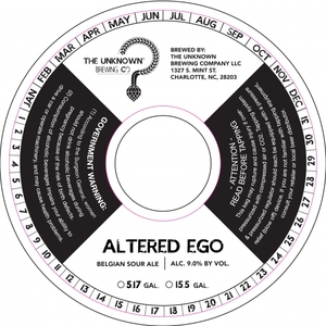 The Unknown Brewing Company Altered Ego August 2015