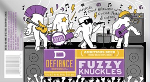 Defiance Brewing Co. Fuzzy Knuckles September 2015