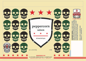 3 Stars Brewing Company Peppercorn Saison August 2015