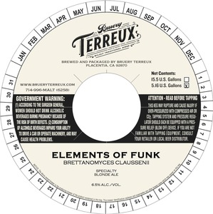 Bruery Terreux Elements Of Funk (brett C) August 2015