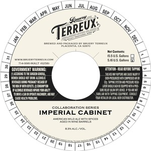 Bruery Terreux Imperial Cabinet August 2015