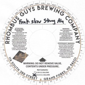 Freak Show Strong Ale August 2015