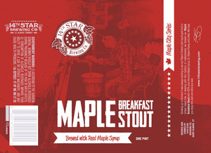 14th Star Brewing Maple Breakfast Stout September 2015