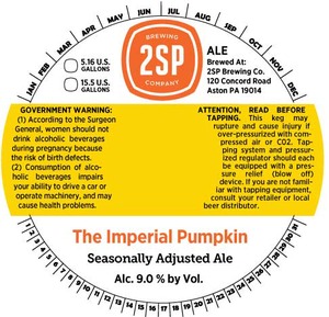 2sp Brewing Company The Imperial Pumpkin September 2015