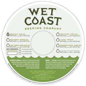 Wet Coast Brewing Company Brass Rail Pale Ale