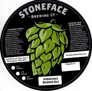 Stoneface Blonde Ale September 2015
