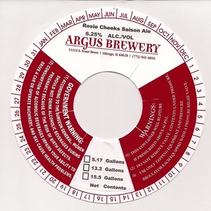 Argus Brewery Rosie Cheeks Saison September 2015