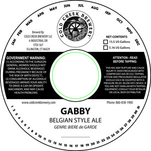 Cold Creek Brewery LLC Gabby September 2015