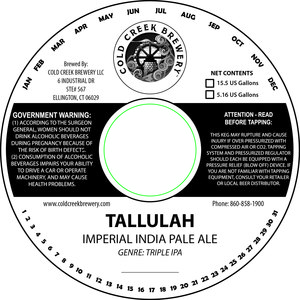 Cold Creek Brewery LLC Tallulah September 2015