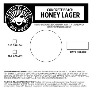 Concrte Beach Honey Lager September 2015