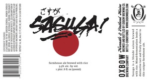 Oxbow Brewing Company Sasuga September 2015