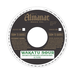 Almanac Beer Co. Wakatu Sour September 2015