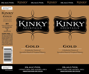 Kinky Cocktails Gold September 2015
