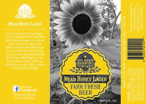 Big Barn Brewing Co Mead Honey Lager September 2015