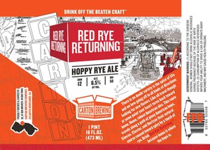 Carton Brewing Co. Red Rye Returning