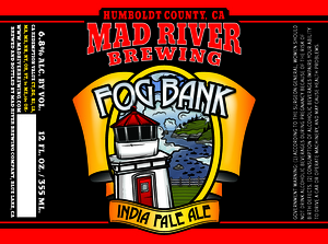 Mad River Brewing Company Fog Bank September 2015