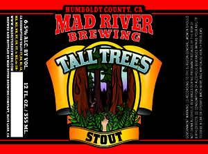 Mad River Brewing Company Tall Trees September 2015
