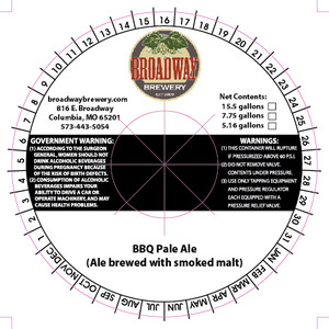 Broadway Brewery Bbq Pale Ale September 2015