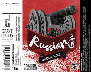 Brant County Russian Gun Imperial Stout September 2015