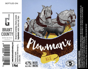 Brant County Plowman's Ale September 2015