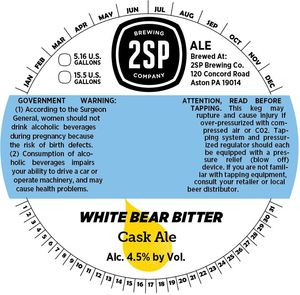 2sp Brewing Company White Bear Bitter September 2015