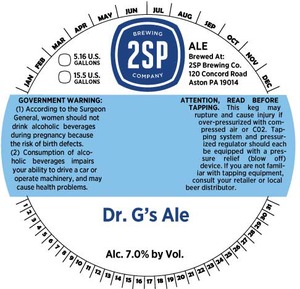 2sp Brewing Company Doctor G's Ale September 2015