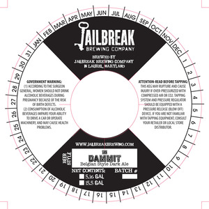 Jailbreak Brewing Company Van Dammit October 2015